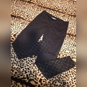 Black VS Leggings with Mesh Detail